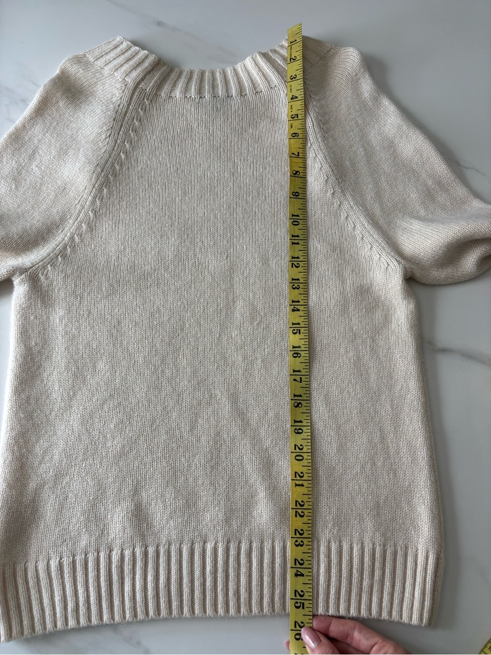 J. Crew Cream Crewneck Sweater with Rhinestone Buttons Sz S Wool blend - Picture 8 of 9